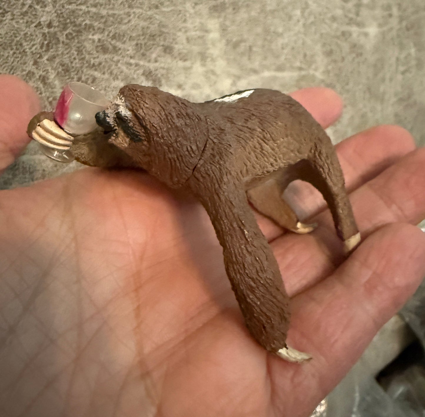 Japan 朝隈俊男 Asakuma Toshio drinking animal Sloth mini PVC figurine figure model