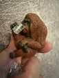 Japan 朝隈俊男 Asakuma Toshio drinking animal orangutan ape mini PVC figurine figure model