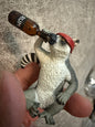 Japan 朝隈俊男 Asakuma Toshio drinking animal  Ring tailed lemur mini PVC figurine figure model