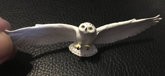 Retired Kitan Club Snowy Owl bird PVC Mini Figurine Figure model Rare