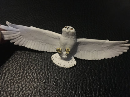 Retired Kitan Club Snowy Owl bird PVC Mini Figurine Figure model Rare