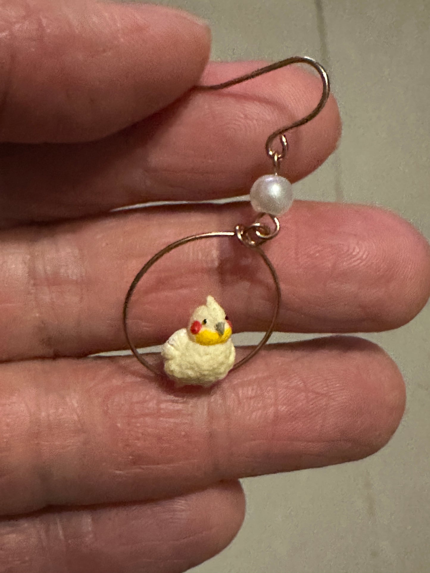 Custom Made Cockatoo Parrot Bird earrings accessories (pairs)