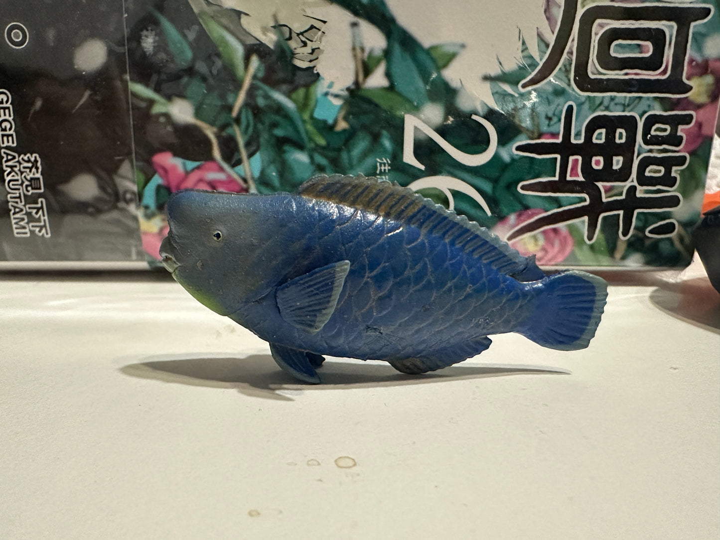 Japan KORO Aquarium exclusive Blue parrotfish fish PVC mini figure figurine Model (no base)