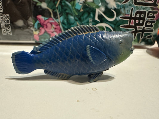 Japan KORO Aquarium exclusive Blue parrotfish fish PVC mini figure figurine Model (no base)