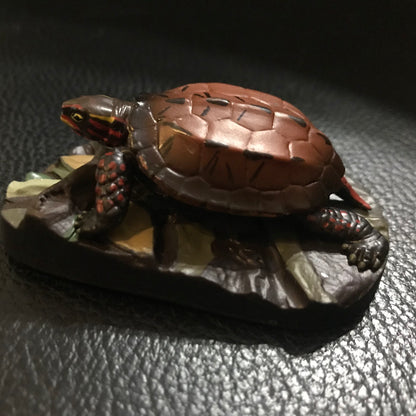 Colorata Ryukyu black-breasted leaf turtle PVC mini figurine figure model Rare