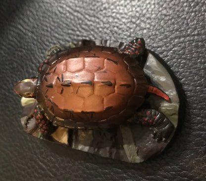 Colorata Ryukyu black-breasted leaf turtle PVC mini figurine figure model Rare