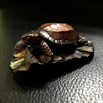 Colorata Ryukyu black-breasted leaf turtle PVC mini figurine figure model Rare