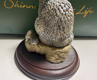 JAPAN Pallas’s Cat Manul with calf PVC mini Model Figure Figurine Gashapon with base
