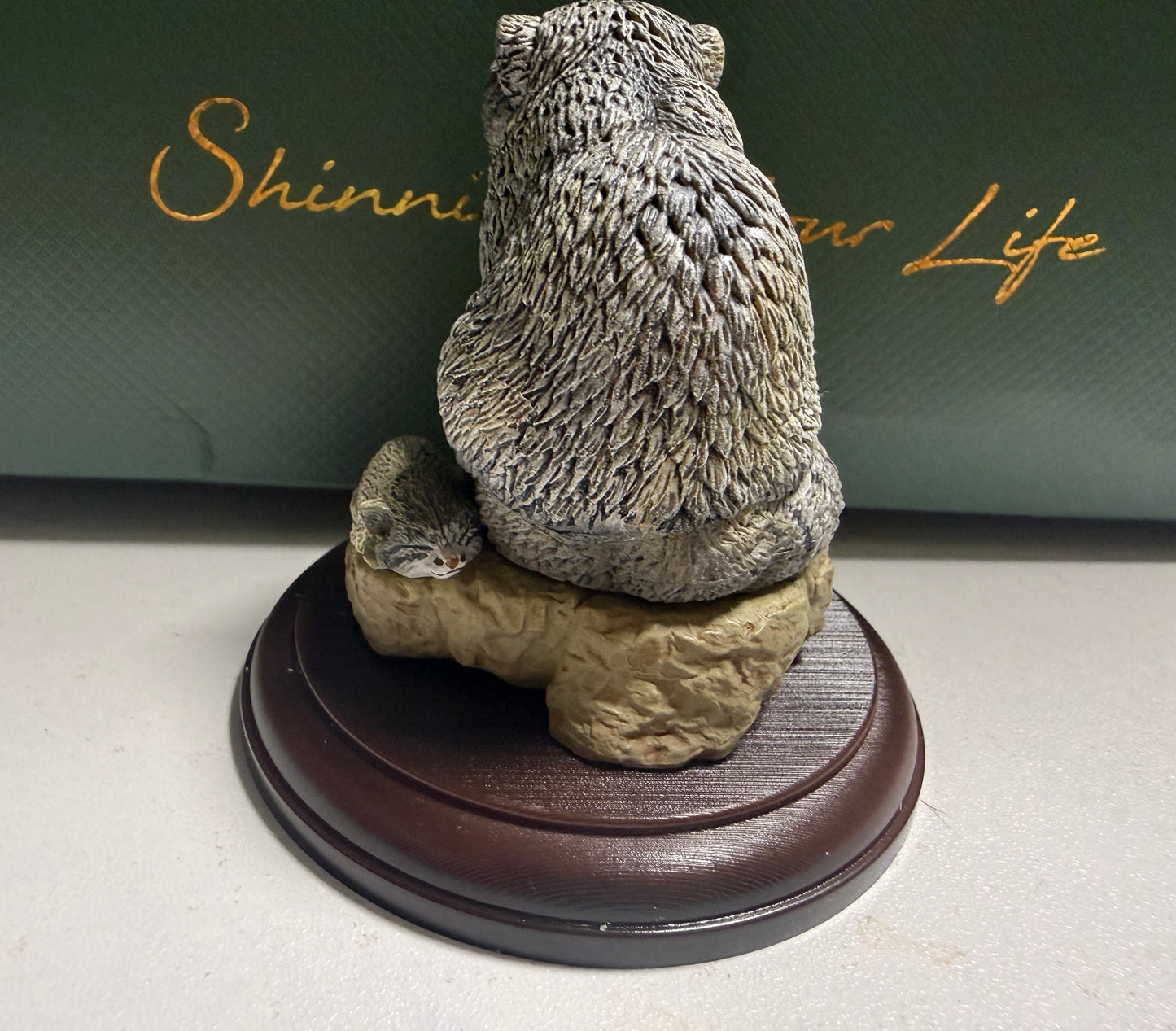 JAPAN Pallas’s Cat Manul with calf PVC mini Model Figure Figurine Gashapon with base