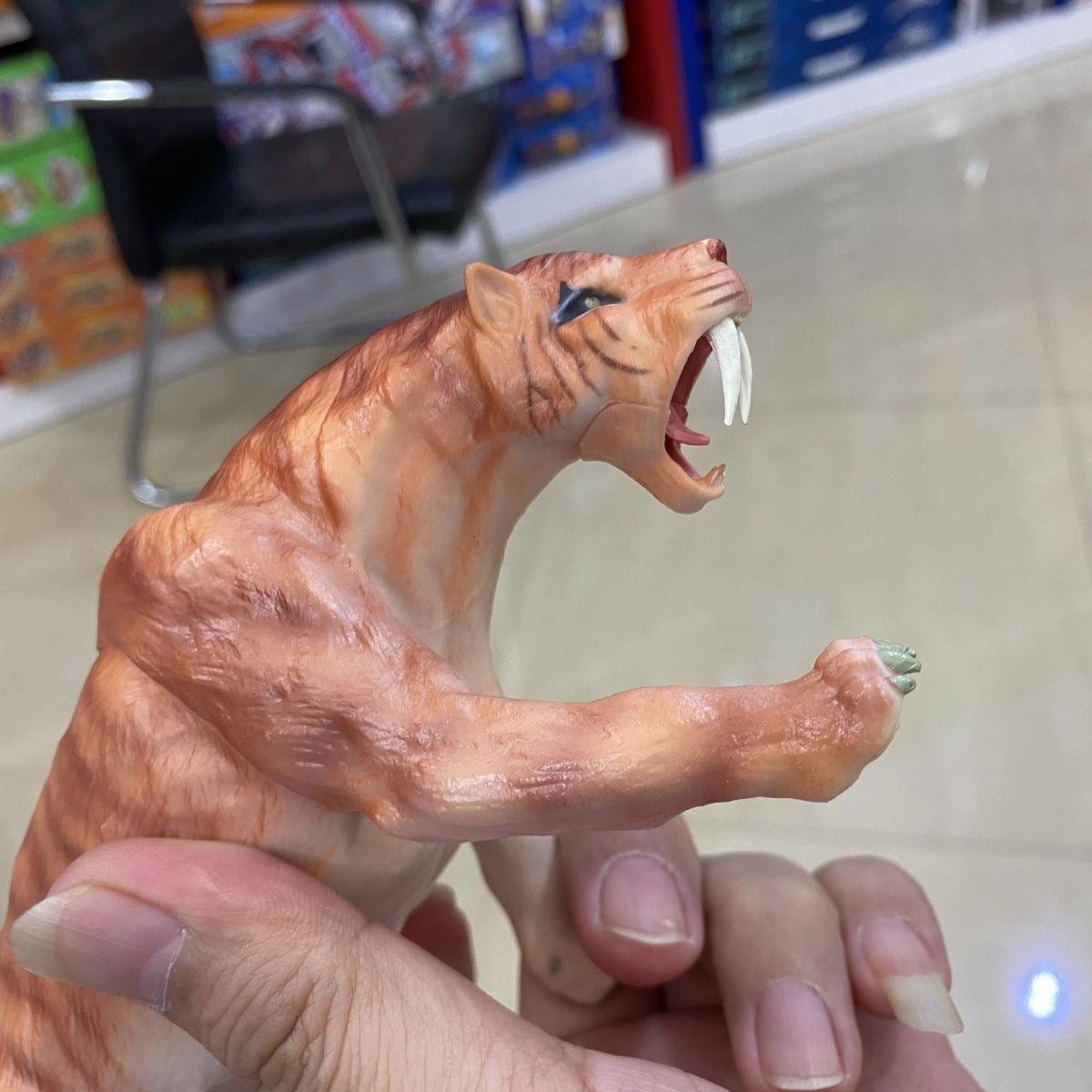 Saber-toothed Cat Smilodon Dinosaur PVC Solid Model Figure Figurine