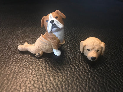 Japan Bulldog act as Labrador Retriever dog animal PVC mini Model Figure Figurine