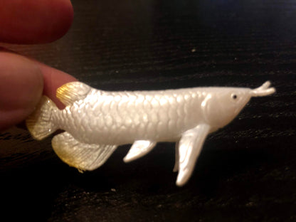 Japan Platina Asian Arowana ancient fish animal PVC mini Figure Model Figurine