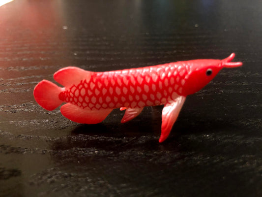 Japan Red Asian Arowana ancient fish animal PVC mini Figure Model Figurine
