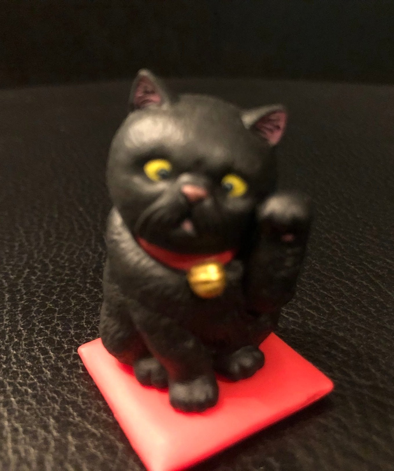 Kaiyodo Black Exotic Shorthair Luck Cat Gashapon mini PVC figurine figure model