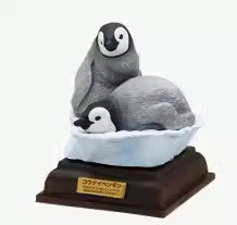 Japan Kitan Club Nature Techni Color Emperor Penguin Chik PVC mini capsule figure model figurine with base