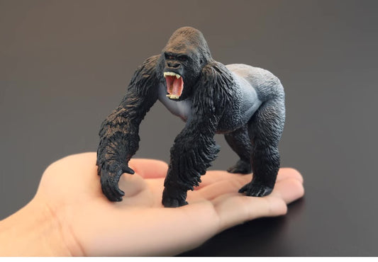 Silver Back Gorilla Ape animal PVC Solid Figurine Figure Model