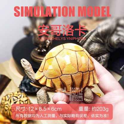 Angonoka Tortoise Resin Replica Model Figurine Figure 10cm+-