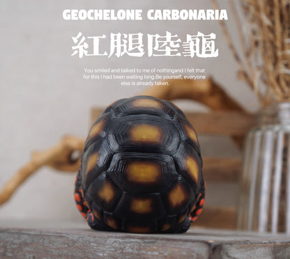 Super Q Red footed tortoise turtle Resin Replica Model Figurine Figure