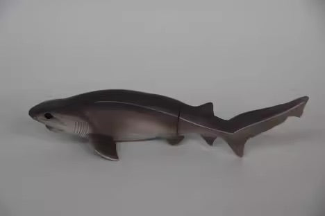 Japan Bluntnose sixgill shark Fish PVC mini figure figurine Model with base