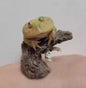 Budgett's frog Toad PVC mini figurine figure model ring with stand