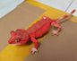 Japan Red Crested gecko (Patternless) lizard PVC Action Figure model with 26 joints