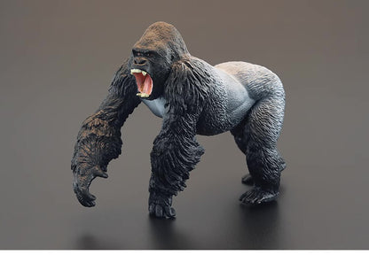Silver Back Gorilla Ape animal PVC Solid Figurine Figure Model