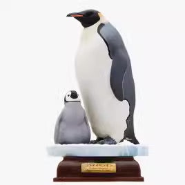 Japan Kitan Club Nature Techni Color Emperor Penguin with Chik PVC mini capsule figure model figurine with base