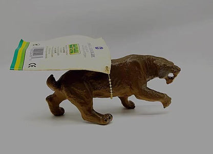 Retired Safari Smilodon saber-toothed cat PVC Replica Model Figure 1988
