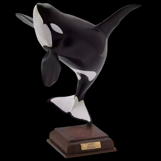 Japan Kitan Club Nature Techni Color Killer Whale Orca PVC mini capsule figure model figurine with base