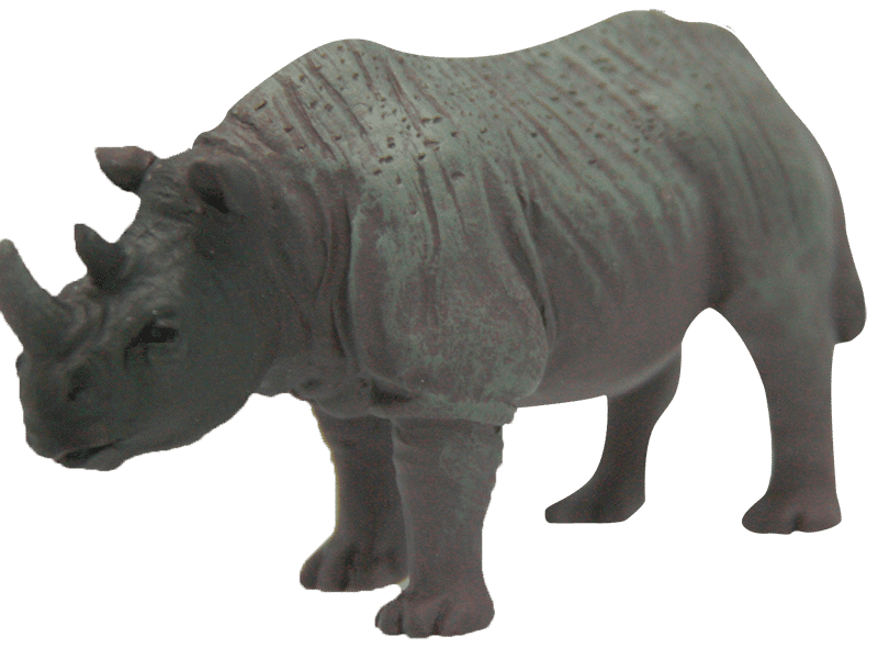 Yowie Black Rhinoceros animal PVC mini figure figurine model