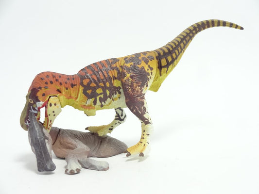Retired Kaiyodo Choco Egg DINOTALES Tarbosaurus hunting Dinosaur PVC mini figure model RARE
