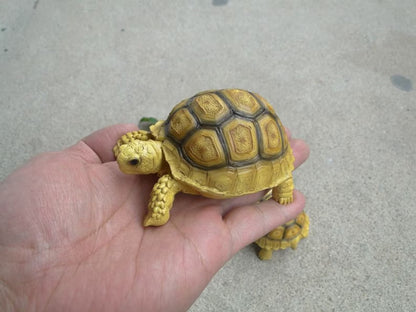 1:1 Life Size Baby Geochelone sulcata Tortoise Turtle Replica Model Figurine