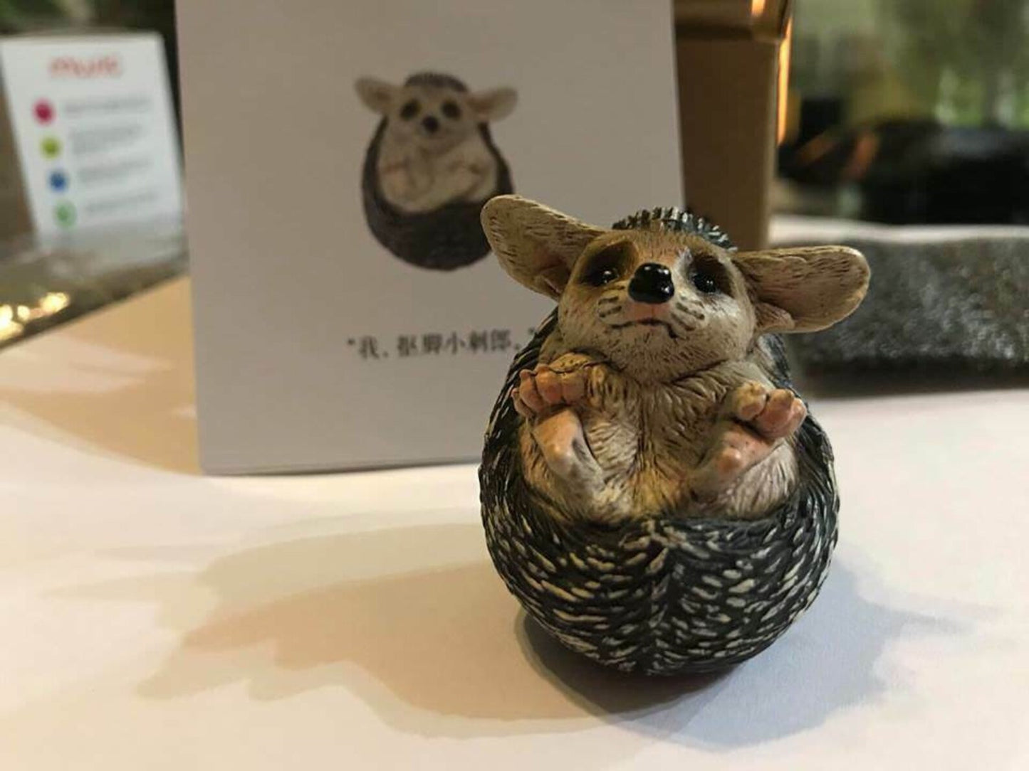 Long eared hedgehog Resin animal figure figurine model