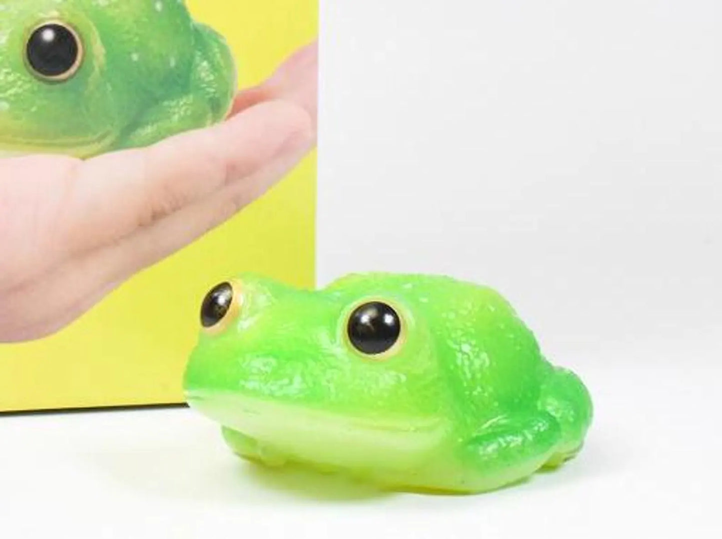 Japan Fleischmann's Glass Frog PVC hollowed figure model toy