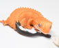 Japan Reptile Sleeping Red Crested gecko lizard PVC minifigure model A