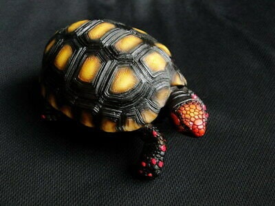 1:1 Life Size Red Footed Tortoise Turtle Replica Model Figurine 11.5cm