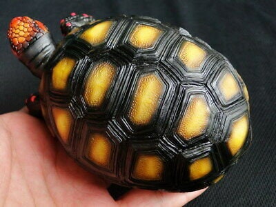 1:1 Life Size Red Footed Tortoise Turtle Replica Model Figurine 11.5cm