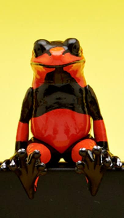 KItan Club Sitting Orange banded poison dart frog PVC Figurine Figure model