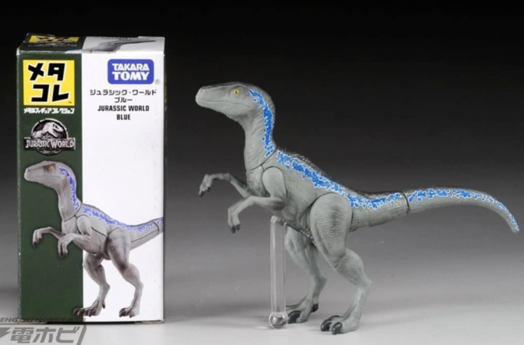 Tomy Takara Jurassic World Velociraptor Blue Dinosaur metal figure model