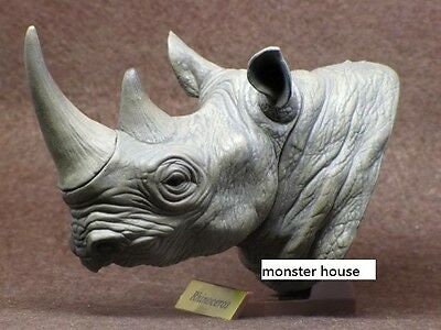 Black Rhinocero Rhinoceros Rhino Bust PVC figure figurine model