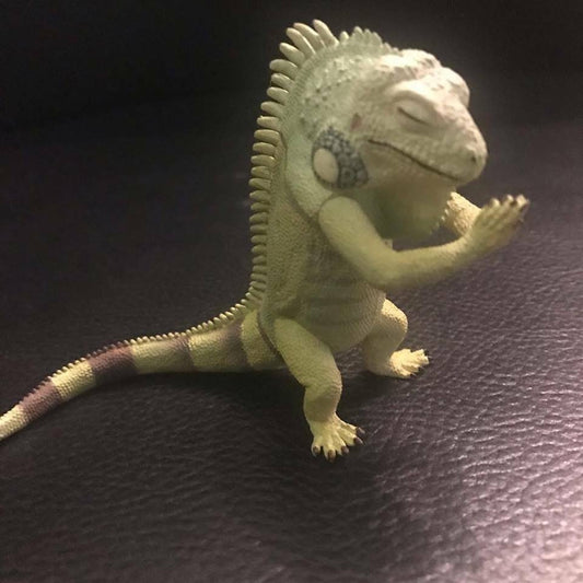 Asakuma Toshio Green iguana lizard PVC figurine figure model