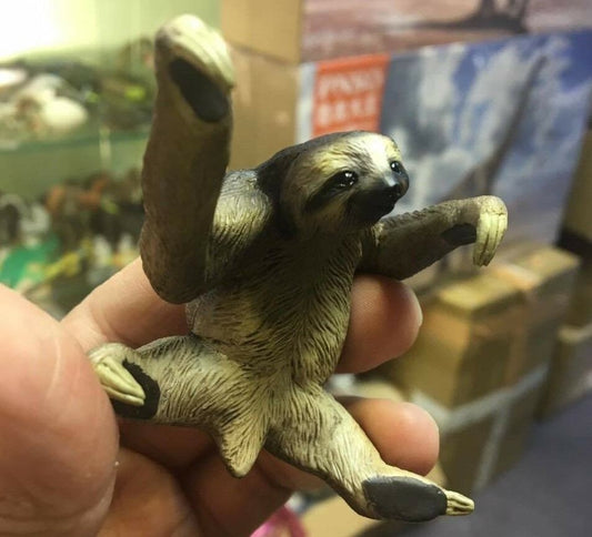 Three toed sloth animal Resin Mini Figure Figurine Model