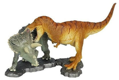 Kaiyodo miniQ Dinosaur Tyrannosaurus Rex T-rex vs Triceratops Figure Figurine Model