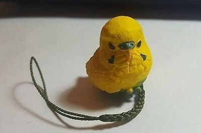 Japan Parakeet Budgerigar Parrot Bird Polyresin netsuke mini figurine