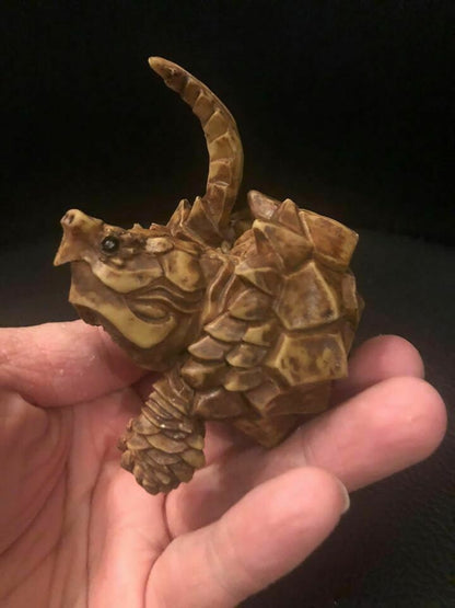 Round Round Alligator Snapping Turtle Resin Model Figurine Figure 8cm