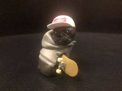 Only Wan Capsule Dog Black Pug Dustin PVC Mini Figure Figurine Model