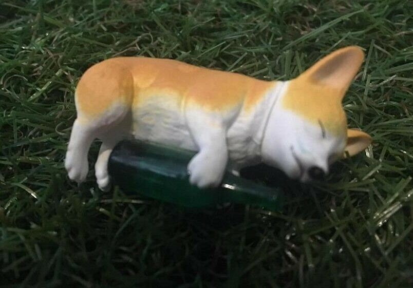 Drunk Corgi Dog PVC Mini Figurine Model Figure