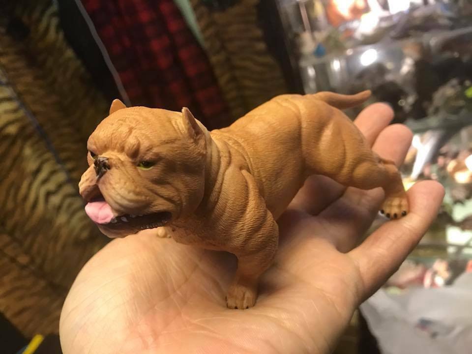 Bully BULLPIT Dog Solid PVC Model Figurine Figure (Cream Color)