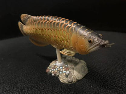 Custom Made Golden Asian Arowana fish resin model figure figurine