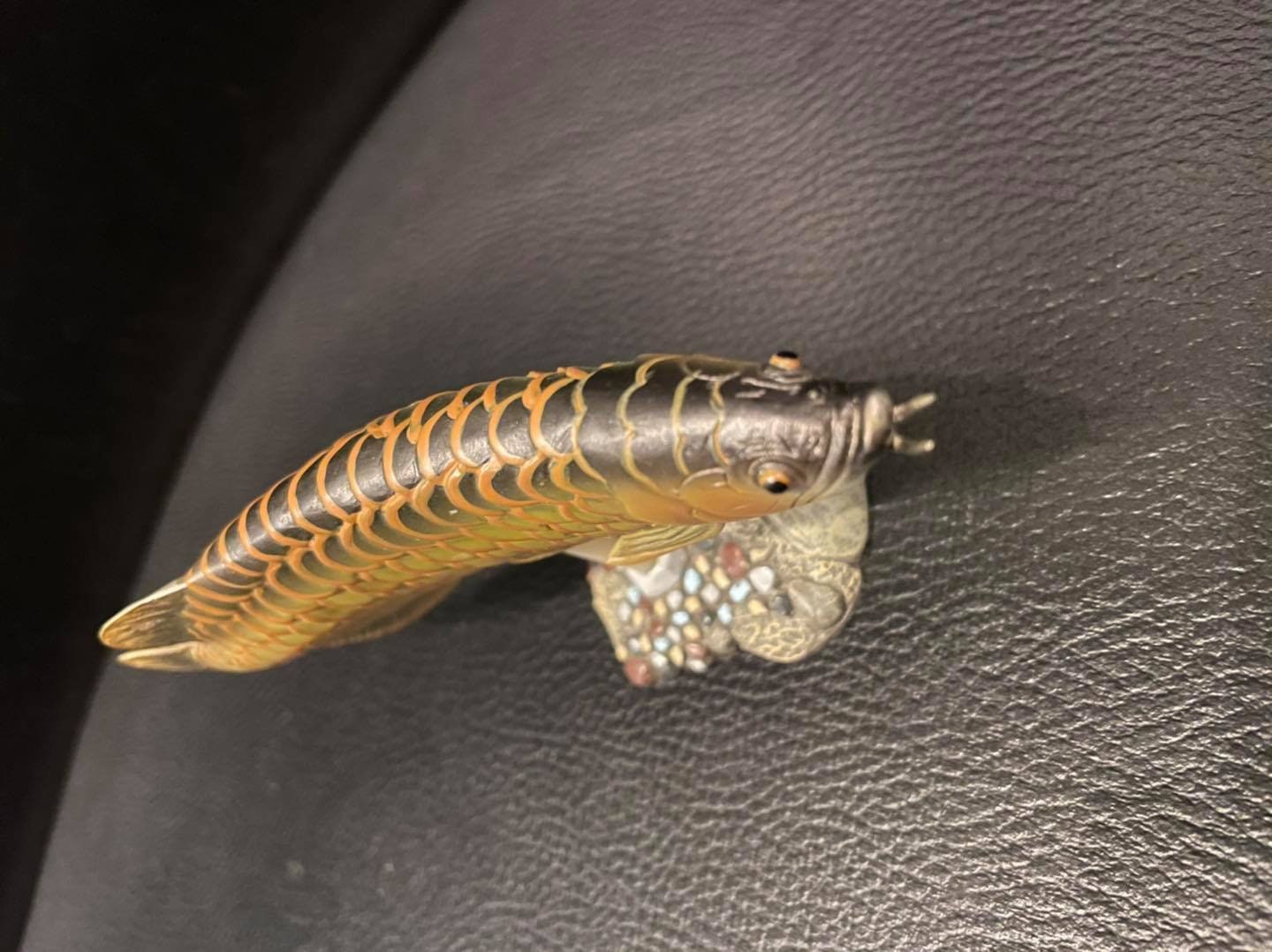 Custom Made Golden Asian Arowana fish resin model figure figurine